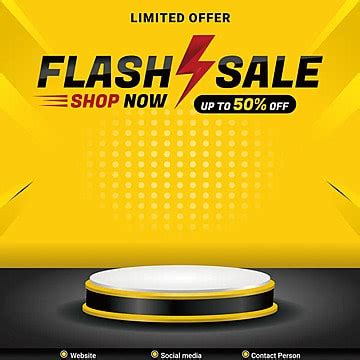 Flash Sale Social Media Promotion Template Vector Template Download on ...