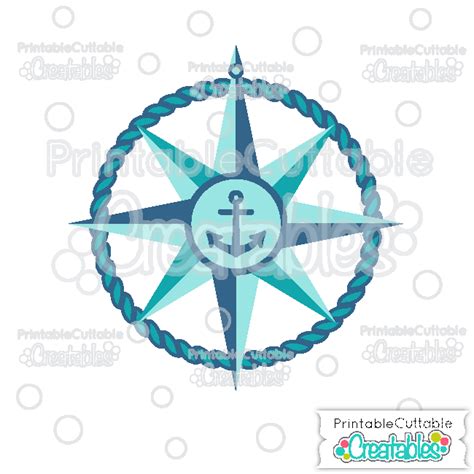 Anchor Compass Svg