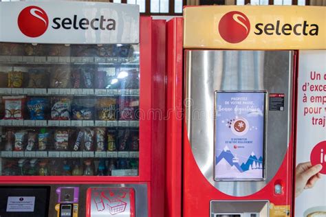 Selecta Text Brand And Logo Sign Coffee And Vending Machines For Snack