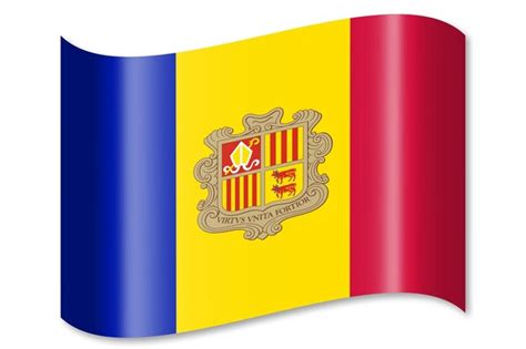 Premium Photo Andorra Waving Country Flag On White Background