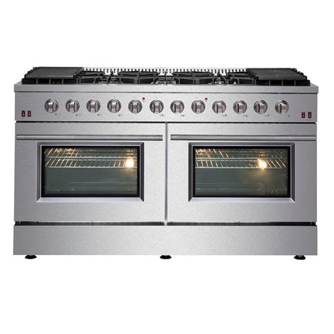 Forno Galiano 60-inch Freestanding Gas Range Stainless Steel, 10 Burner ...