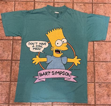 The Simpsons Vintage 1990 Bart Simpson Don't Have a Cow T-Shirt | Grailed