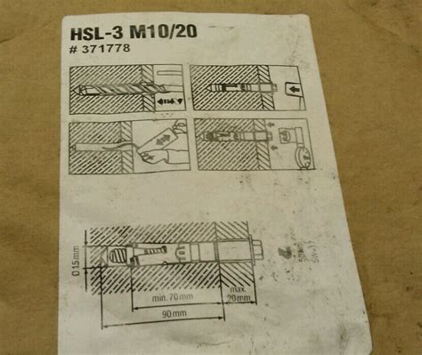 Hilti Hsl 3 M10 20 Anchor Fixing Pack Of 2 EBay