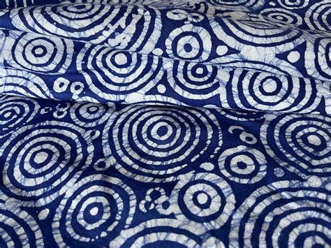 4 5 Yards Handmade Batik Nigerian Adire Geometric Design Etsy