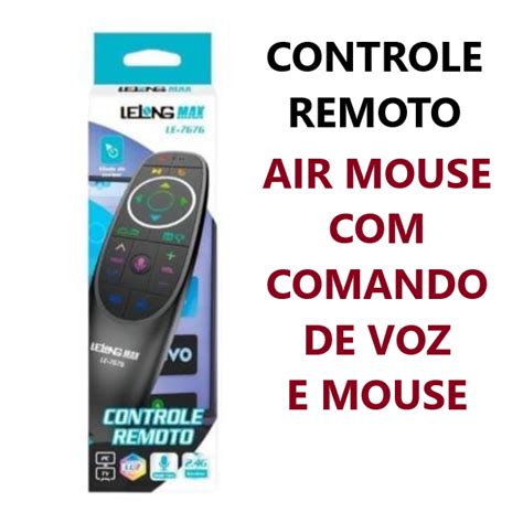 CONTROLE REMOTO 2 4G BLUETOOTH AIR MOUSE GIROSCOPIO COMANDO DE VOZ