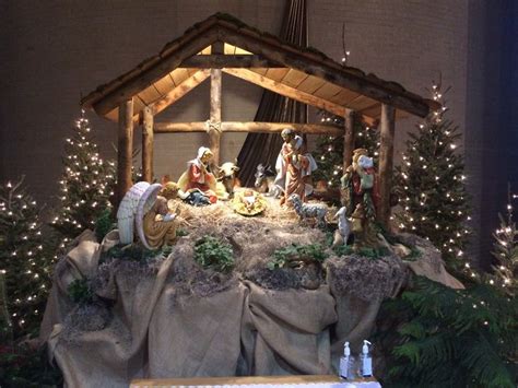 Pin By Marti On Church Decorations Christmas Manger Church Christmas