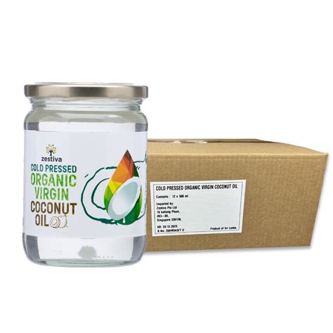 Wholesale Zestiva Organic Cold Press Virgin Coconut Oil Virgin Or