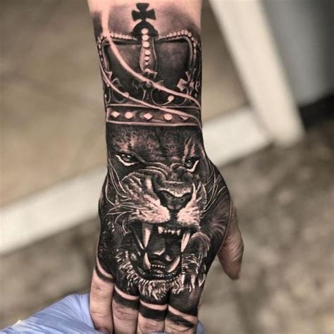 Lion Hand Tattoo Men Tiger Hand Tattoo Lion Forearm Tattoos Hand And