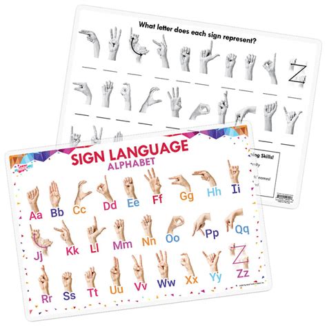 Sign Language Remarkable Activity Mat Top Notch Teacher Products