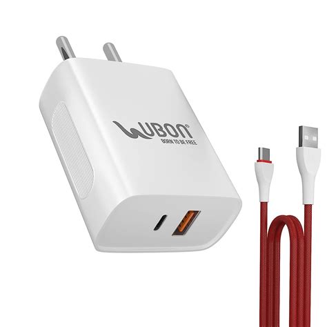 Ubon Fast Charger Dual Ports Usb Type C Ch Watt Pd Charger