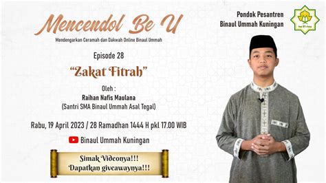 Mencendol Be U EPS28 ZAKAT FITRAH Raihan Nafis Maulana YouTube