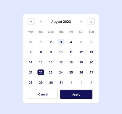 Date Picker UI Design by Archana on Dribbble