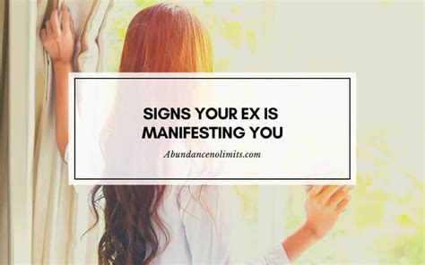 Signs Your Ex Is Manifesting You