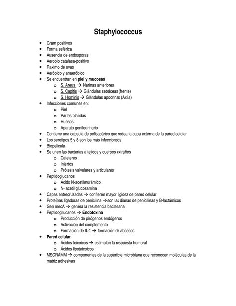 Staphylococcus Generalidades Staphylococcus Gram Positivos Studocu