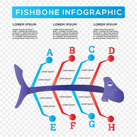 Fishbone Infographics Vector Design Images Flat Design Template