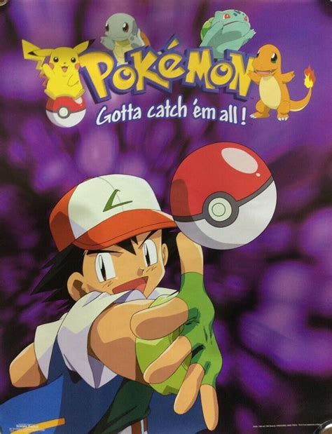 POKEMON GOTTA CATCH THEM ALL CAST ORIGINAL POSTER | eBay