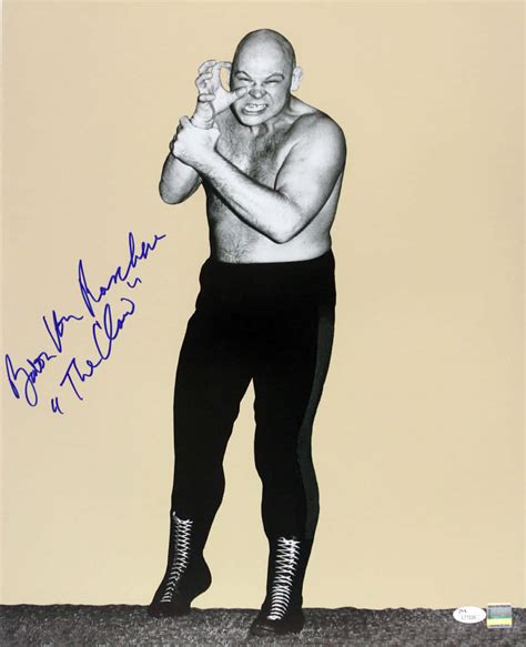 Download Wrestler Baron Von Raschke Iconic Claw Pose Signed Portrait ...