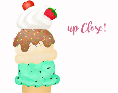 Ice Cream Sundae Clip Art Elements Ice Cream Treats Clip Art Etsy