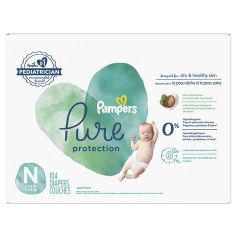 Pampers Pure Protection Newborn Diapers Size N 104 Ct Delivery Or