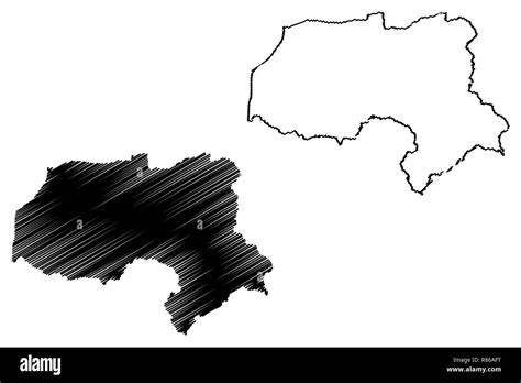 Hakkari Provinzen Der Republik T Rkei Karte Vektor Illustration