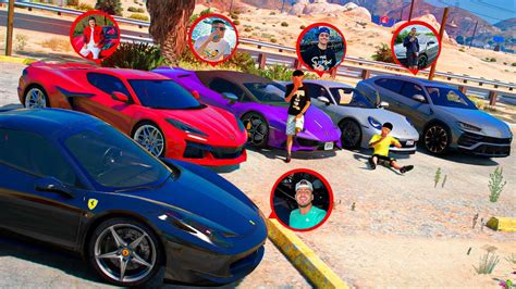 GTA V MODS ROUBANDO CARROS DE YOUTUBERS RICOS NO GTA 5 YouTube