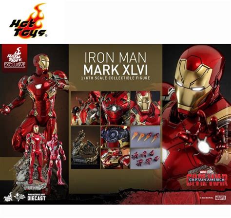 C A L HOT TOYS HOTTOYS MARVEL CIVIL WAR CAPTAIN AMERICA MMS D IRON MAN MARK XLVI MMS