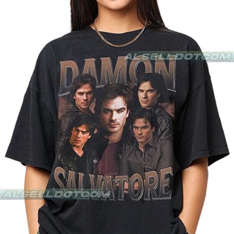 Damon Salvatore T Shirt The Vampire Diaries Series Tee T Shirt 2024