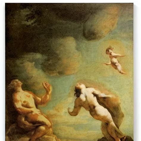 Gaia Experiencing Loss A Fresco By Francisco Goya Stable Diffusion