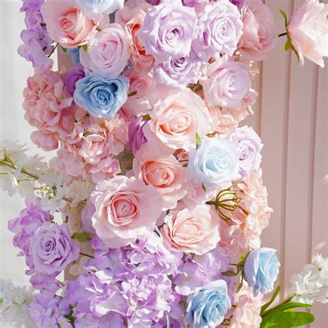 Pink Blue Purple roses flower arrangement – WeddingStory Shop