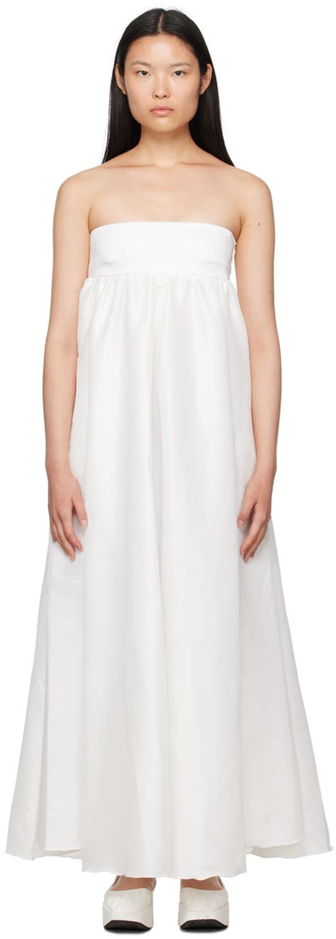 Ssense Exclusive White Maxi Dress By Kika Vargas On Sale