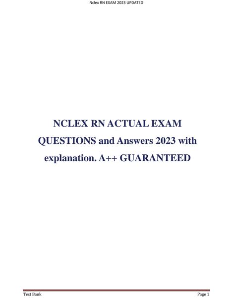 Solution Nclex Rn Exam Updated Studypool