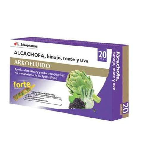 ARKOPHARMA Arkofluido Forte Con Alcachofa Hinojo Mate Y Uva 20 Ampollas