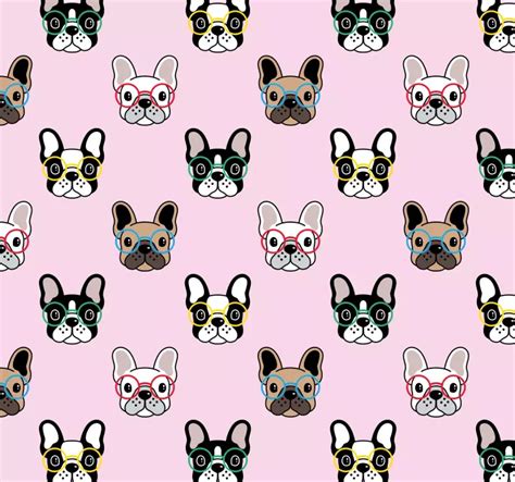 french bulldog with glasses Wallpaper for bedroom - TenStickers