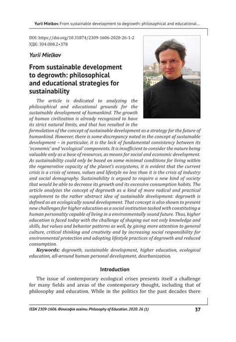 (PDF) From sustainable development to degrowth: philosophical and ...