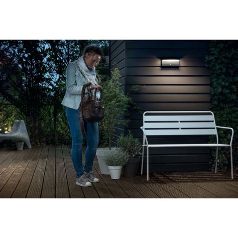 Aplica Led Integrat Pentru Exterior Philips Mygarden Bustan Cu Senzor