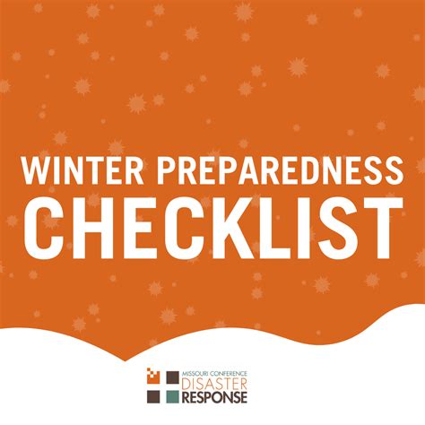 Winter Preparedness Checklist Missouri Conference Of The Umc