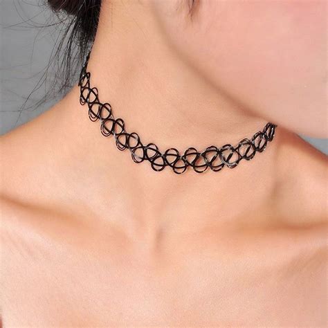 Thick Choker Necklace 90S at Cynthia Malley blog