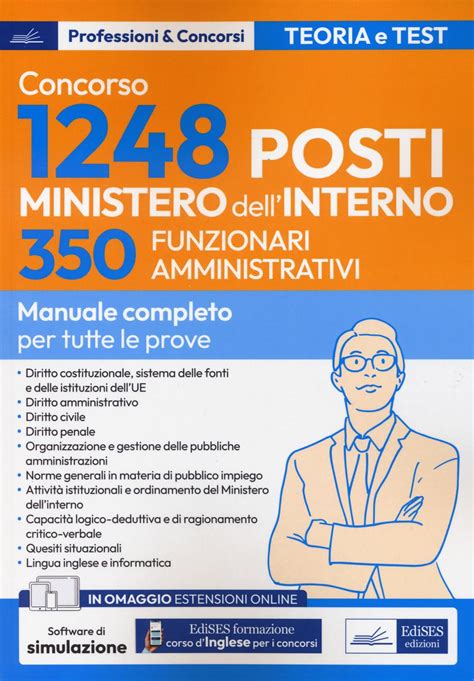 Concorso 1248 Posti Ministero DellInterno Manuale Per 350 Funzionari