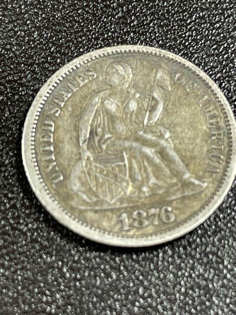 1876 Cc Seated Liberty Dime Nice Condition Xf Au Carson City Mint