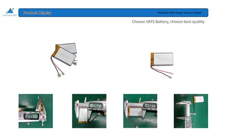 CE 603048 850mah 900mah Lipo Battery VATS BATTERY