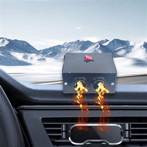 Newxiaaa Car Heater, Portable Twin Hole Electric Heater Windshield ...