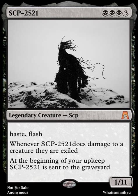 A Mtg Card For Scp 2521 Wait Where Did It Go Rscp