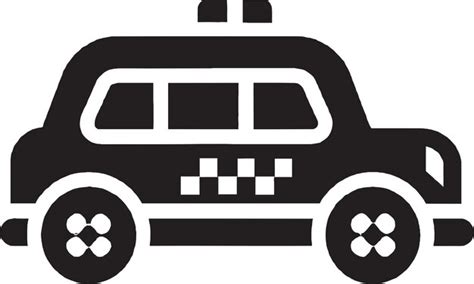 Vector De Icono De Taxi En Negrita Para Servicios De Transporte De Alto