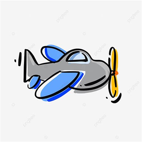 Cartoon Hand Drawn Aircraft Elements Cartoon Hand Drawn Cartoon