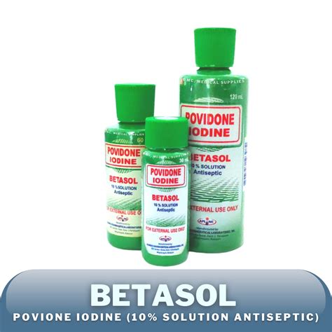 Povidone Iodine 10 Solution Antiseptic 15ml 30ml 60ml And 120ml