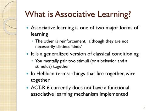 Ppt An Updated Associative Learning Mechanism Powerpoint Presentation