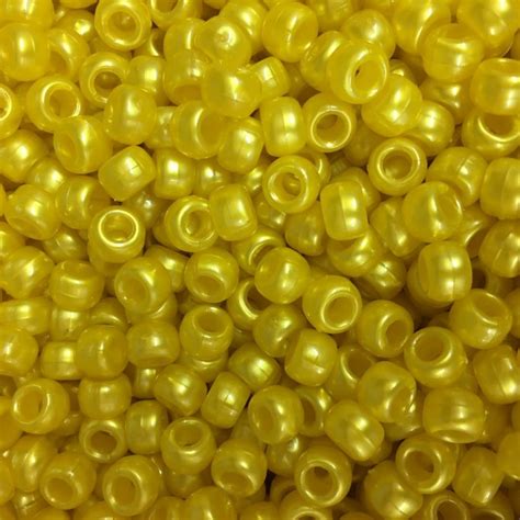 Yellow Pearl X Mm Pony Beads Dummy Clips Pram Charms Pony Beads