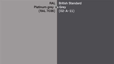 Ral Platinum Grey Ral Vs British Standard Grey A Side By