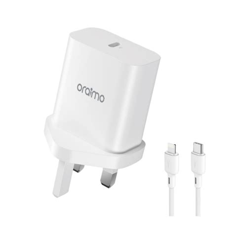 oraimo PowerCube 20 20W PD Fast Charging Charger Kit with Type-c to Lightning Cable