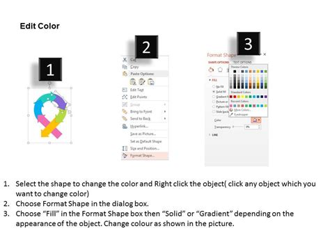 Six Colorful Arrows With Icons Powerpoint Template